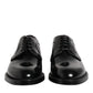 Black Calf Leather Lace Up Dress Derby Shoes