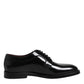 Black Calf Leather Lace Up Dress Derby Shoes