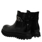 Black Belted DG Logo Men Chelsea Boots Shoes