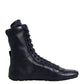 Dark Blue Leather KING High Top Sneakers Shoes