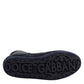 Dark Blue Leather KING High Top Sneakers Shoes