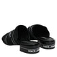 Black Slides Slip On Sandals Shoes