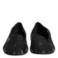 Black Taormina Lace Slip On Flats Shoes