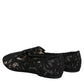 Black Taormina Lace Slip On Flats Shoes