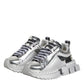 Silver Leather Super Queen Sneakers Shoes