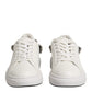 White Rhinestone Embellished Sneakers Shoes