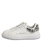 White Rhinestone Embellished Sneakers Shoes