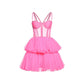 Multicolor Cotton Cocktail Dress