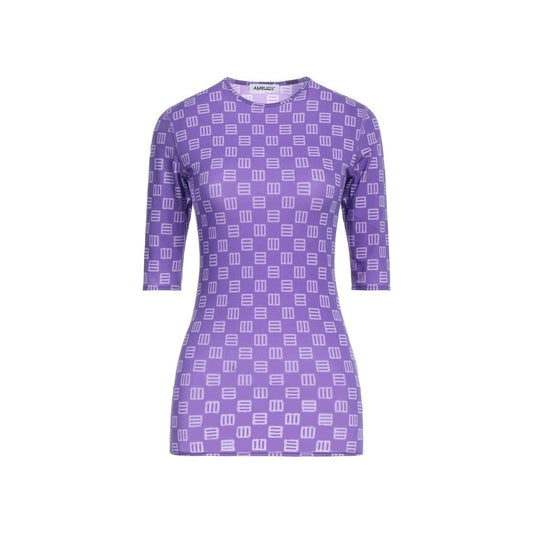Purple Elastane T-Shirt