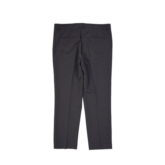 Gray Elastane Cropped Pants