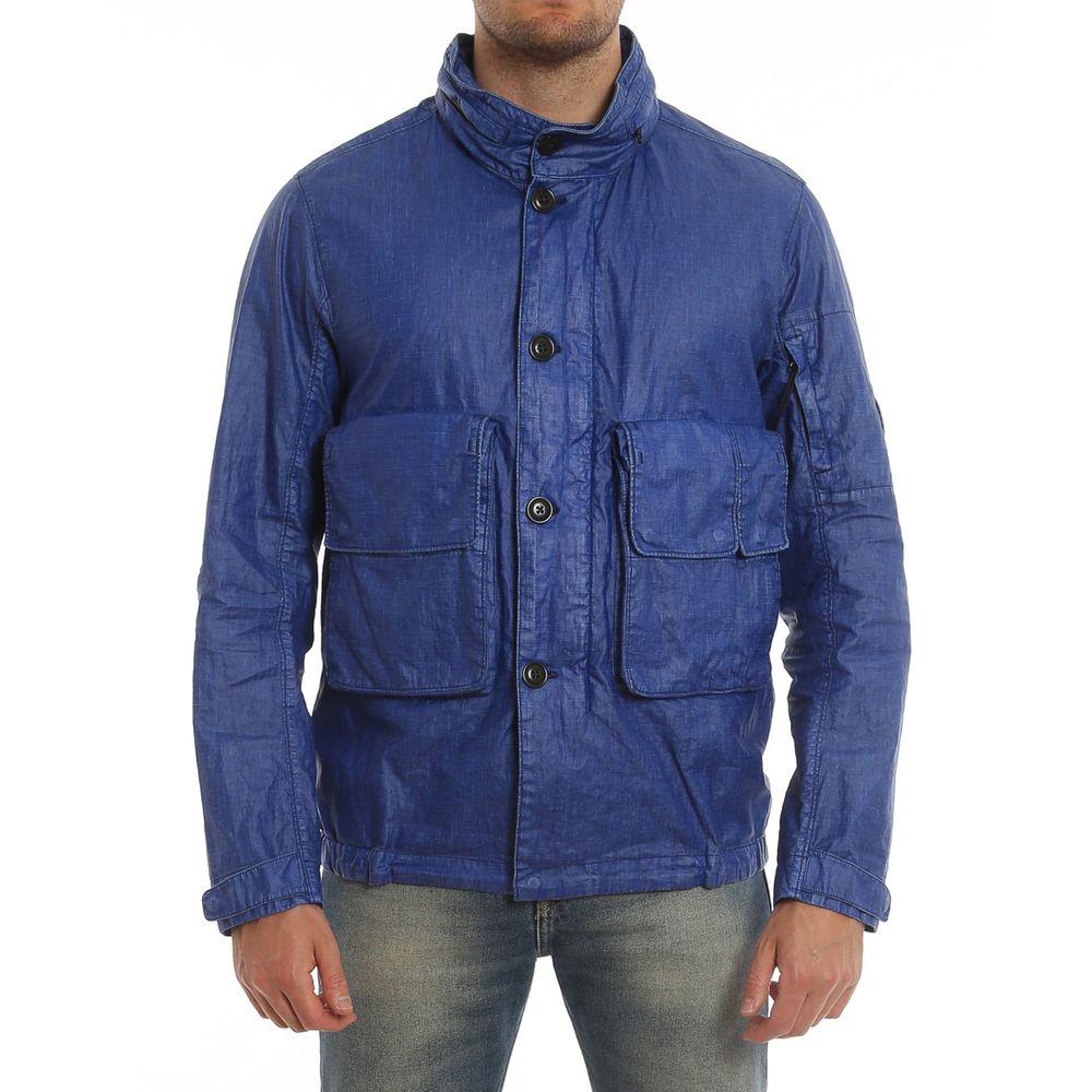 Blue Linen Shell Jacket