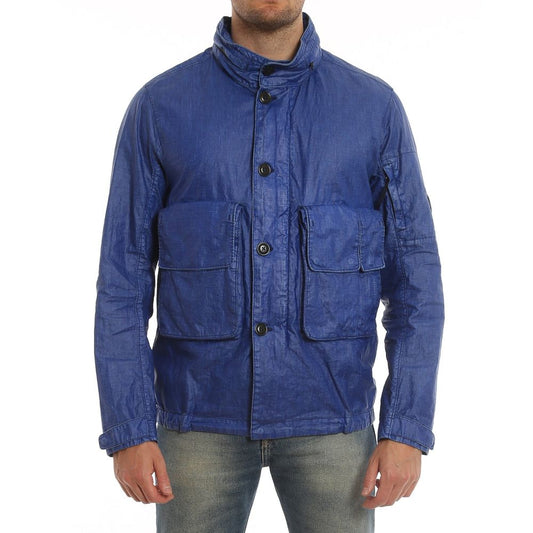 Blue Linen Shell Jacket