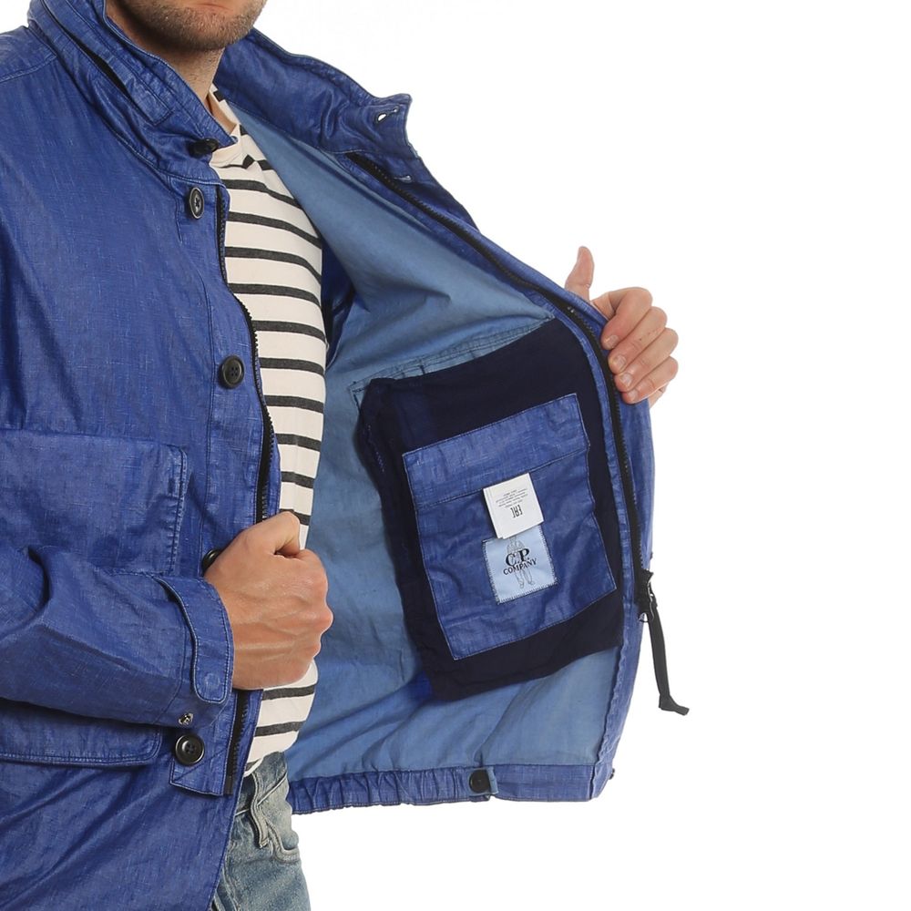 Blue Linen Shell Jacket
