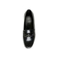 Black Leather Slip-On Loafers