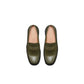 Green Calfskin Slip-On Loafers
