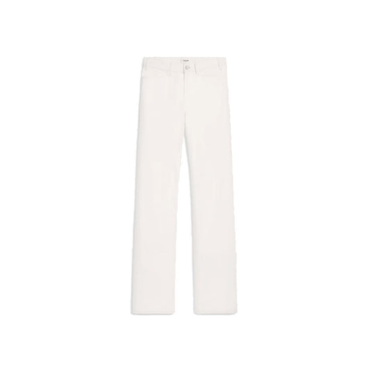 White Cotton Straight-Leg Jeans