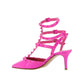 Multicolor Calfskin Mid Heel Pumps