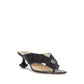 Black Lamb Leather Strap-On Sandals