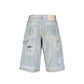 Blue Cotton Shorts
