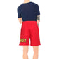 Red Cotton Shorts