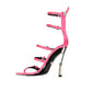 Multicolor Silk Stiletto Heel Sandals