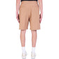 Brown Cotton Bermuda Shorts