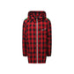 Red Polyamide Full-Length Jacket
