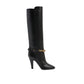 Black Calfskin High Heel Boots