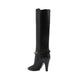 Black Calfskin High Heel Boots