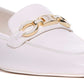 White Calfskin Slip-On Loafers