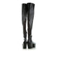 Black Calfskin Over The Knee