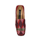 Red Fabric Slip-On Loafers