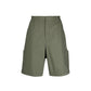 Green Cotton Bermuda Shorts