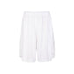 White Polyester Bermuda Shorts