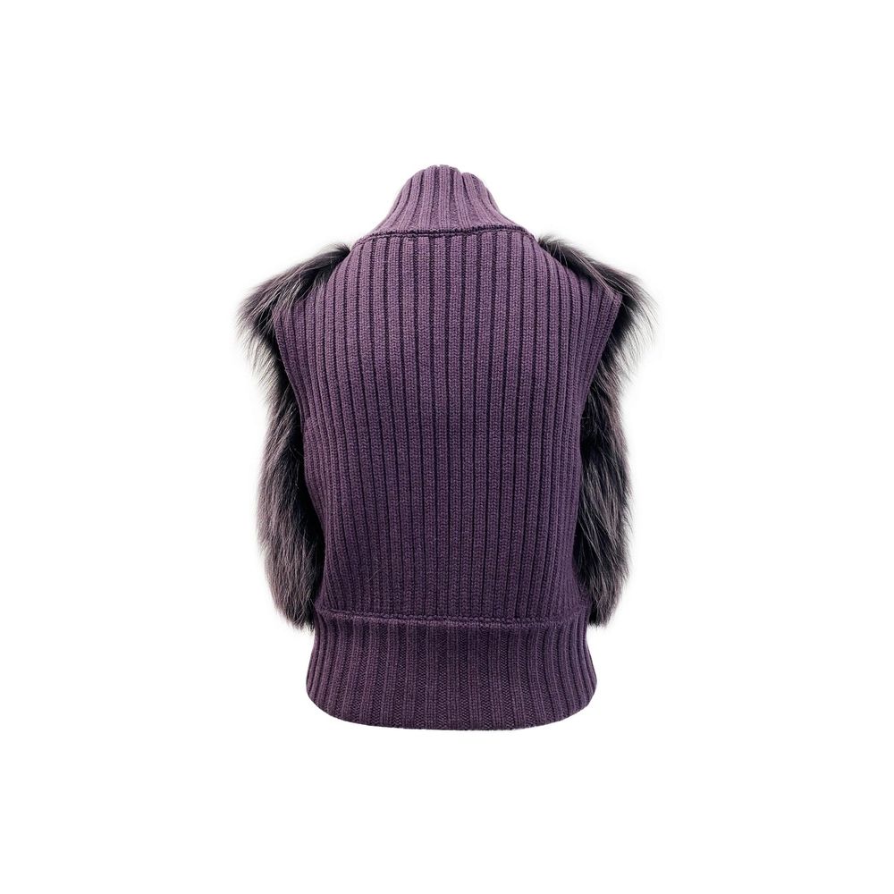 Red Merino Wool Sleveless Jacket