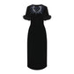 Black Viscose Casual Dress