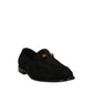 Black Calfskin Slip-On Loafers