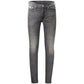 Black Cotton Men's Slim Taper Jeans