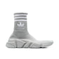 Gray Nylon Athletic Sneakers