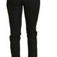 Black Dress Polka Dot Cropped Straight Pants