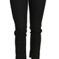 Black Dress Polka Dot Cropped Straight Pants