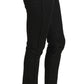 Black Dress Polka Dot Cropped Straight Pants