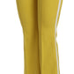 Yellow Flared Bootcut Capri Cotton Pants