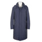 Blue Wool Men's Raincoat