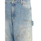 Blue Cotton Jeans Denim