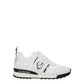 White Leather Low Top Sneakers