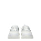 White Fabric Chunky Sneakers