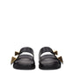 Black Leather Slippers