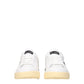 White Leather Low Top Sneakers