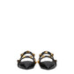 Black Leather Mules